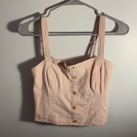 Abercrombie & Fitch Tops - Abercrombie and Fitch Pink Button tank
